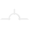 Ekena Millwork Ericson Architectural Grade PVC Gable Bracket, 96"W x 36"H x 4"D x 4"F, 9/12 Pitch GBP096X36X0404ERI00 - alternate 3